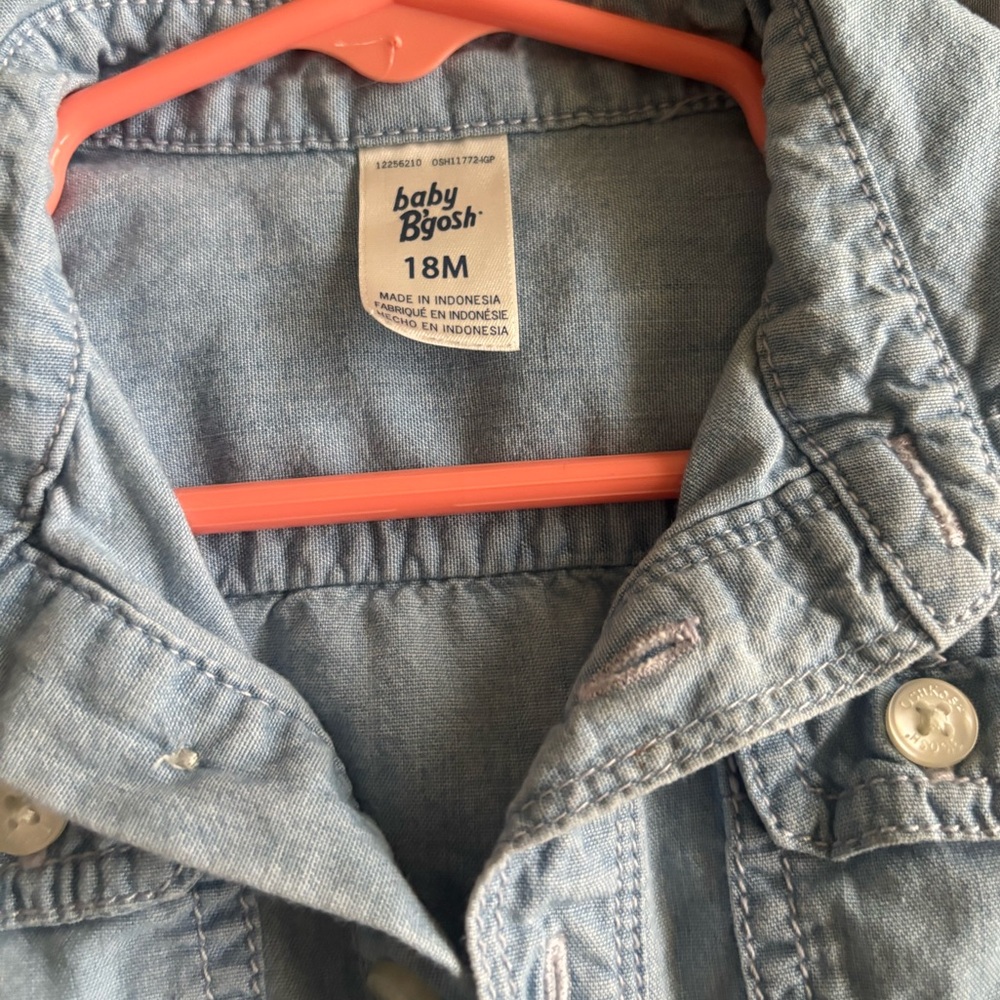 Jean button onsie